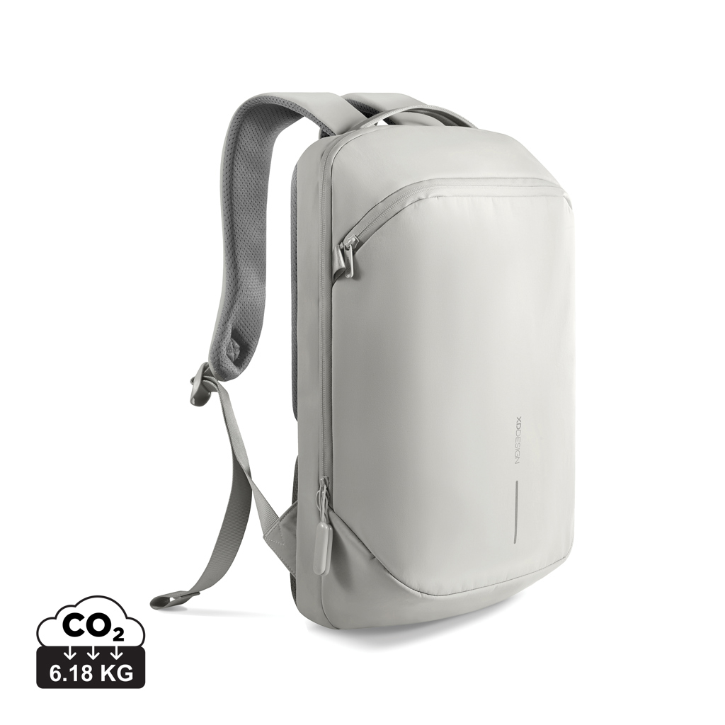 Sac à dos fin en nylon recyclé personnalisé Bobby Air Gris et Gris